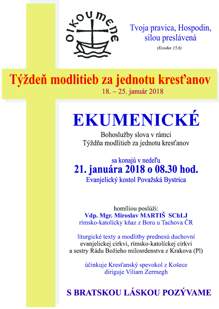 ekumenicke bohosluzby plagát 2018